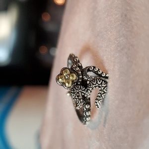 Barbara Bixby Ohm Ring 8 18k Gold Sterling Silver